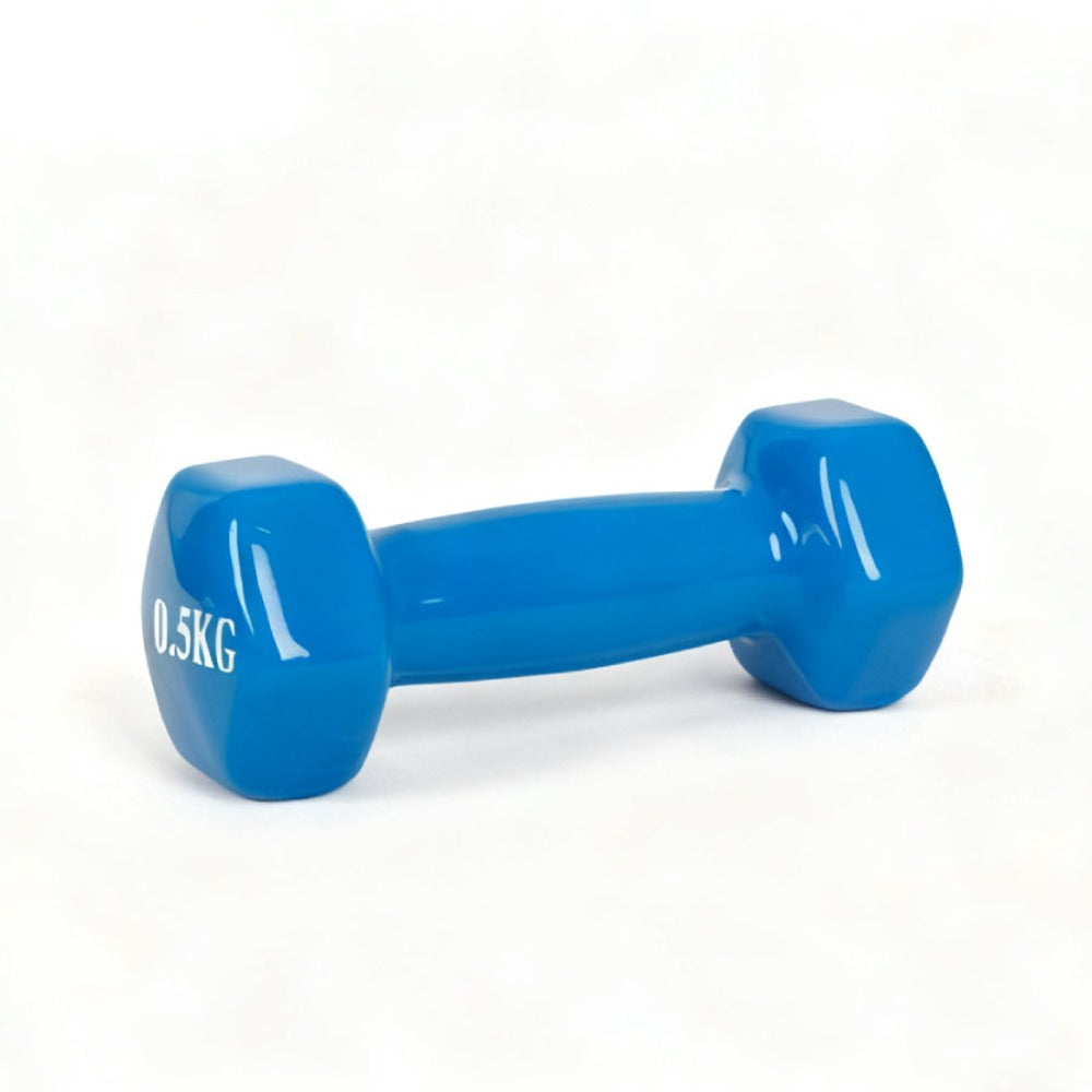 Mancuernas lisas, mancuernas de mano, equipo de fitness, ejercicio de fuerza de brazos, adecuadas para fitness en casa, gimnasio, azul, 0,5 kg, 1 kg, 1,5 kg, 2 kg, 3 kg.