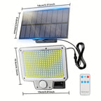 Luz solar LED con sensor de movimiento 4 piezas | Para jardín, patio, garaje y seguridad exterior