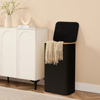 Cesto de Ropa Sucia con Tapa y Asas: 72L o 100 L,2 Clasificaciones, Plegable, Bolsa Interior a Maquina - Solucion Elegante y Pratica para la Lavandera en tu Dormitorio,Cubo Ropa Sucia