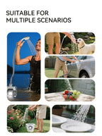 Bomba de ducha de camping recargable portátil multifuncional - Cabezal de ducha para exteriores de 2000 mAh, puede extraer agua de un cubo, adecuada para camping, viajes, baño de mascotas, lavado de coches y jardinería | Bomba de ducha de camping de mano,