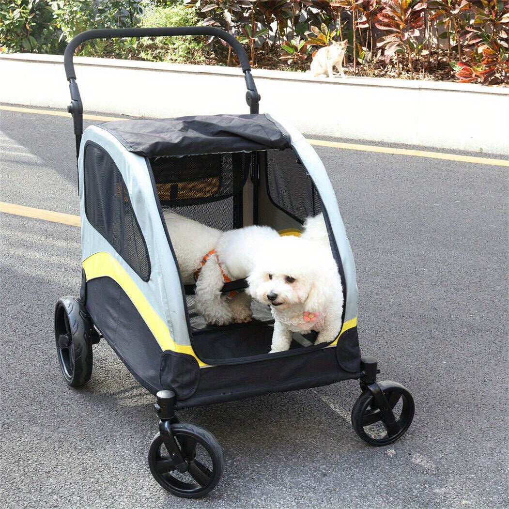 Cochecito plegable para perros para paseos y viajes con mascotas