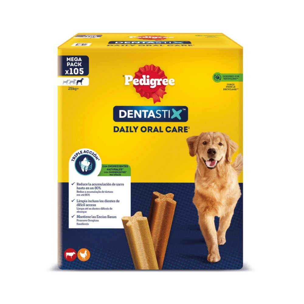 Pedigree Dentastix - Snack para la higiene Oral - 15 Paquetes de 7 Unidades (105 Unidades totales)