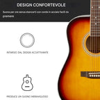 BAKAJI Guitarra Acústica Eléctrica de 41 Pulgadas con Estuche, Kit de Reemplazo de Cuerdas, Púas, Cable de Amplificador y Correa, Guitarra Folk Cutaway para Adultos y Principiantes