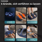 YUNSHAW Máquina de Masaje para Pies con Calor, 3 Niveles de Calor y 3 Modos, Masajeador Shiatsu para Pies y Piernas, Amasamiento y Rodadura para Pies, Pantorrillas, Tobillos, Piernas, Plantar, Regalo de Masaje para Mamá/Papá/Mujeres/Hombres (Con Control R
