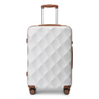 Maleta Mediana de 24" con 4 Ruedas, Ligera de ABS+PC con Carcasa Dura, Maleta de Facturación con Cerradura TSA Incorporada, Regalo de Vacaciones para el Regreso a Clases, Ruedas Giratorias Silenciosas 360°, Cremallera Duradera, Asa Telescópica, Diseño Ant