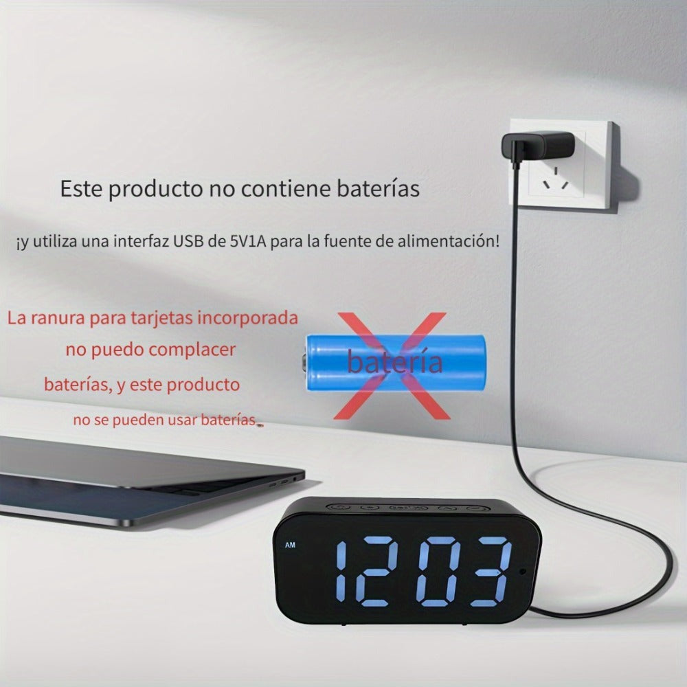 Cámara Despertador 1080P WIFI con Detección de Movimiento, Visualización Remota y Control por APP para Mantener Segura tu Hogar, Oficina, Mascotas y Bebés