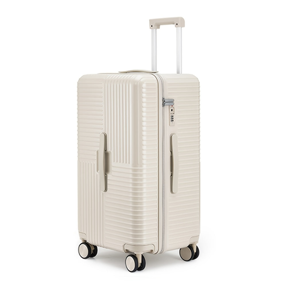 Maleta de mano de 20 pulgadas con forma de cubo, equipaje rígido ligero de gran capacidad con ruedas giratorias y cremalleras de doble protección, trolley de viaje multiusos para negocios y vacaciones