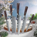 Juego de 5 piezas/Juego de 8 piezas [Caja de regalo + Sello de cintura], Juego de cuchillos de cocina, Cuchillo de chef, Cuchillo para rebanar, Corte de carne y pescado, Un juego puede preparar una variedad de ingredientes, Cocina casera, Hoteles, Restaur