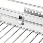 2 cajones telescópicos para cajones de cocina para estantes de cocina Plata Acero inoxidable macizo Tirador para armario extraíble Armario de cocina