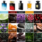 [Set de Perfume Semanal] Set de Regalo de Perfume para Hombre, 1 Botella, 100ml/55ml/50ml, Ámbar y Sándalo, Cubre el Olor del Sudor, Contrata una Experiencia de Fragancia Diferente por Semana, Siente un Encanto Romántico Sorpresa, Regalo para Navidad, Fie