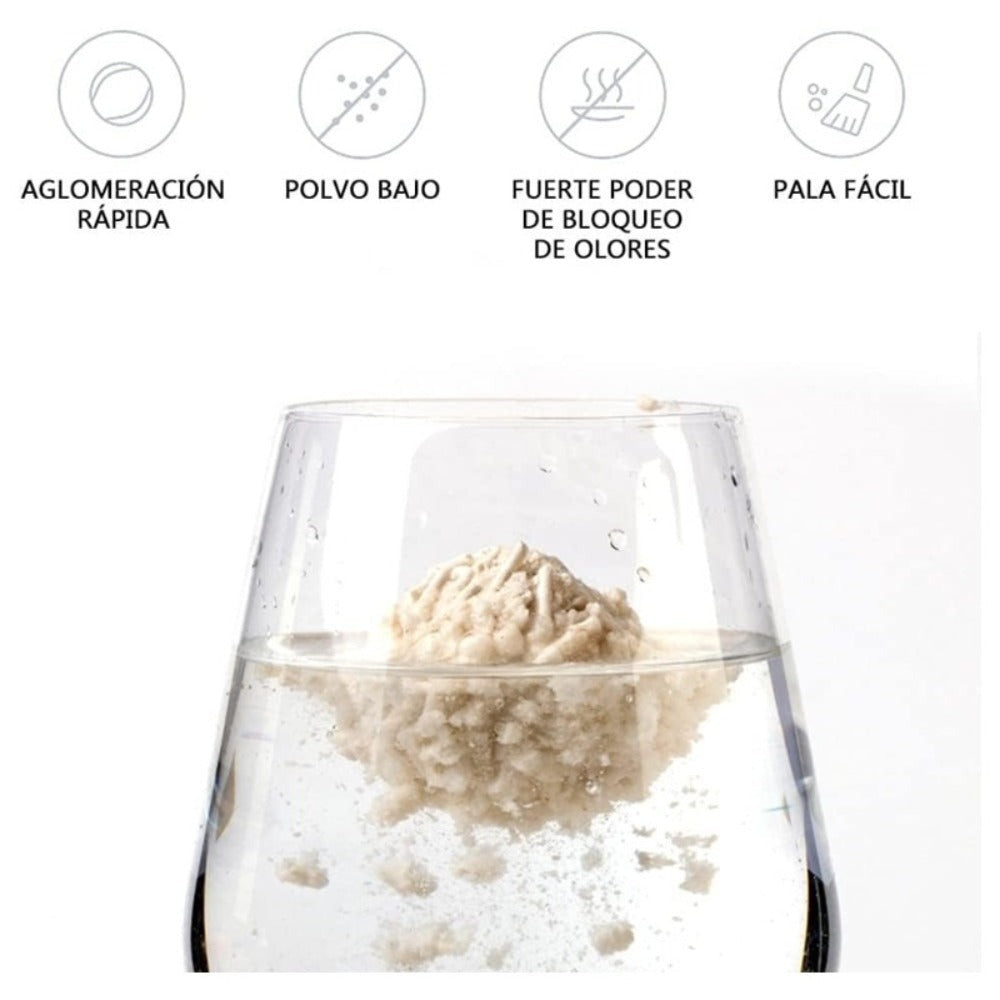 La arena para gatos se aglomera en segundos Arena para gatos para plantas Arena para gatos desodorizante, libre de polvo y sin mezclar Suministros para mascotas fáciles de almacenar