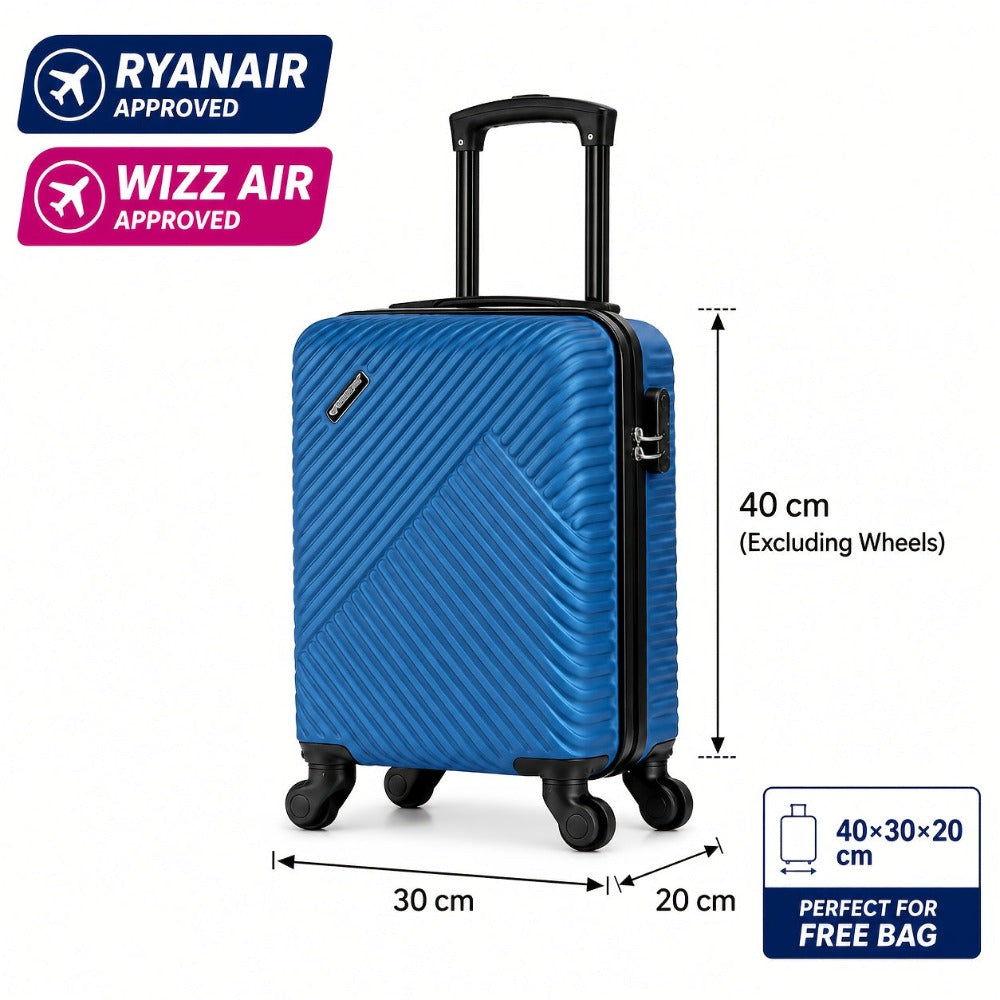 Ryanair, Aerolínea Bajita, Regulaciones de la UE 40X30X20Cm Mini Maleta Fresca y Sencilla, con Ruedas Desmontables, Pasador Telescópico, Ruedas Giratorias de 360 Grados de Spring Airlines, Cerradura de Combinación, Maleta de Embarkación, Esencial para Via