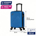 Ryanair, Aerolínea Bajita, Regulaciones de la UE 40X30X20Cm Mini Maleta Fresca y Sencilla, con Ruedas Desmontables, Pasador Telescópico, Ruedas Giratorias de 360 Grados de Spring Airlines, Cerradura de Combinación, Maleta de Embarkación, Esencial para Via