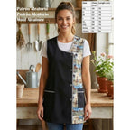 Mandilón de Cocina para Mujer Estampado Patrón Aleatorio Cómodo y Resistente