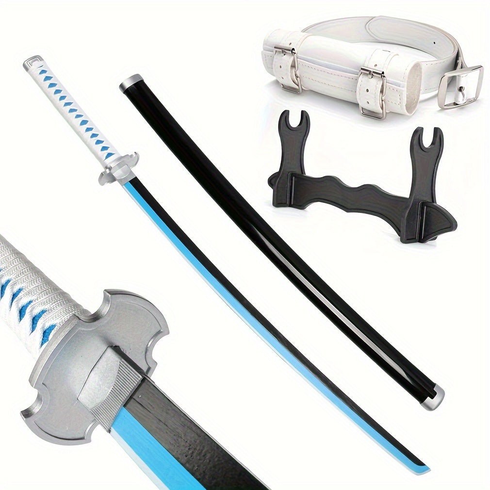Espadas de samurái japonesas katana de 104.14 cm, múltiples estilos, hojas de madera no afiladas, con cinturones y fundas, regalo de Navidad, accesorios de cosplay para Halloween