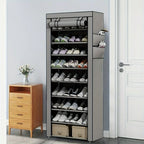 Organizador de Zapatos Resistente con Fácil Montaje - Construcción Robusta de Metal/Plástico, Diseño Vertical que Ahorra Espacio, Capacidad para 27-35 Pares (Tacones Altos, Botas, Zapatillas) - Zapatero Independiente para Entrada, Armario, Apartamento - N