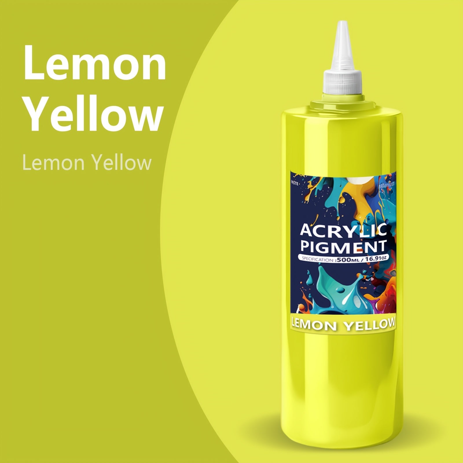 Set de Pintura Acrílica de 12 Colores | Botella con Boquilla de 500ml/16.91oz, Pintura Acrílica para Madera, Ropa, Cerámica, Tela | Pintura Profesional Hecha a Mano, Suministros para Pintura de Madera y Lienzo para Artistas, Adecuado para Aficionados a la