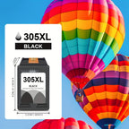 Cartuchos de tinta remanufacturados 305XL compatibles con cartuchos de tinta HP 305XL, reemplazo de color negro para impresoras HP Deskjet 2700 2700E 2752 2752E 2742 2755 4100 4100E 4152 4155E 6000 6055 6400 6458 6458E 6455E