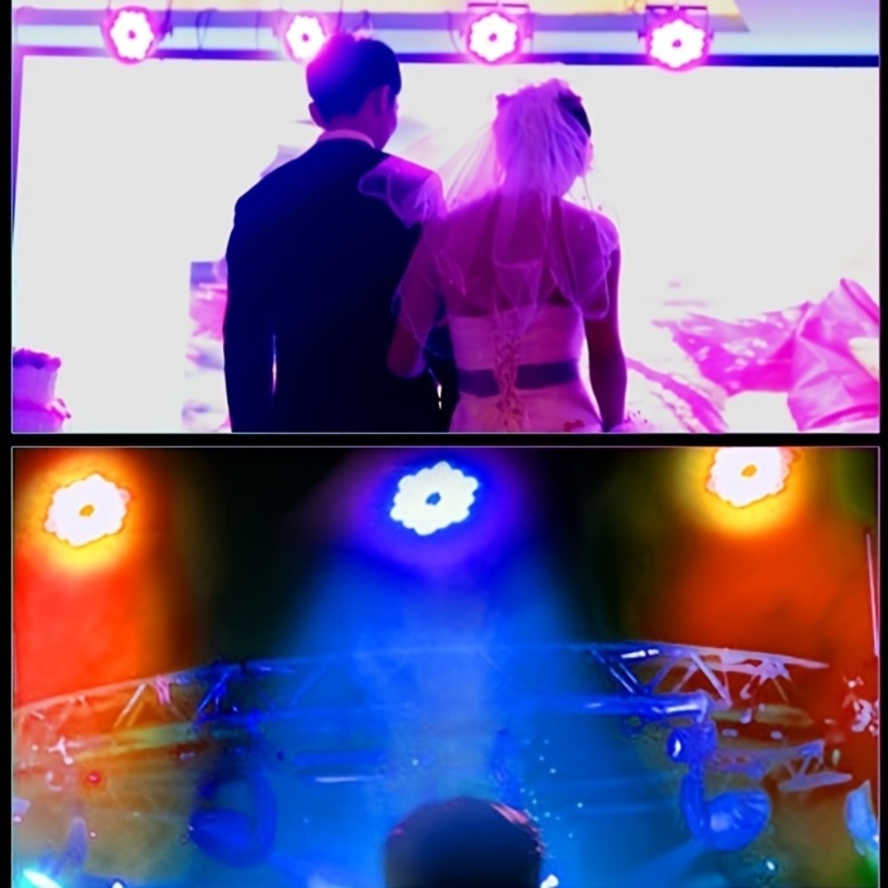 Foco de 1 Escenario, Luz Par Estilo USB, 36 Bolas de Luz, Luz Par LED RGB para Fiestas, Luz de Escenario LED, Luz Par Activada por Sonido que Cambia de Color, Luz Par para DJ, Eventos, Bodas, Fiestas de Baile, Actuaciones de Boda
