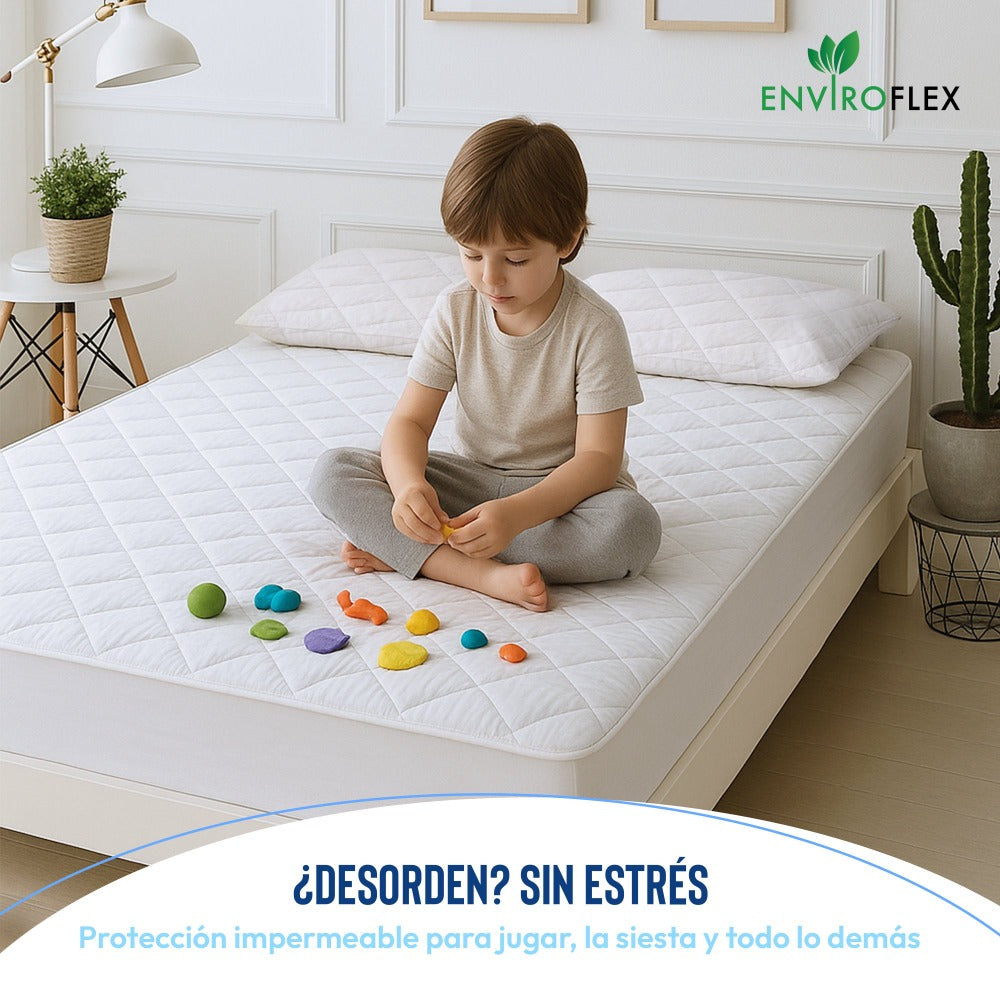 Protector Colchón 150 Impermeable 150 x 200 Transpirable y Ajustable | Protector de Colchón 150 x 200 cm contra Líquidos y Manchas | Cubre Colchón 150 x 200 Impermeable