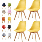Sillas de comedor MCC Direct en juego de 4 piezas, sillas de cocina, sillas de oficina, silla de concha de diseño, "Eva" disponible en 7 colores de moda