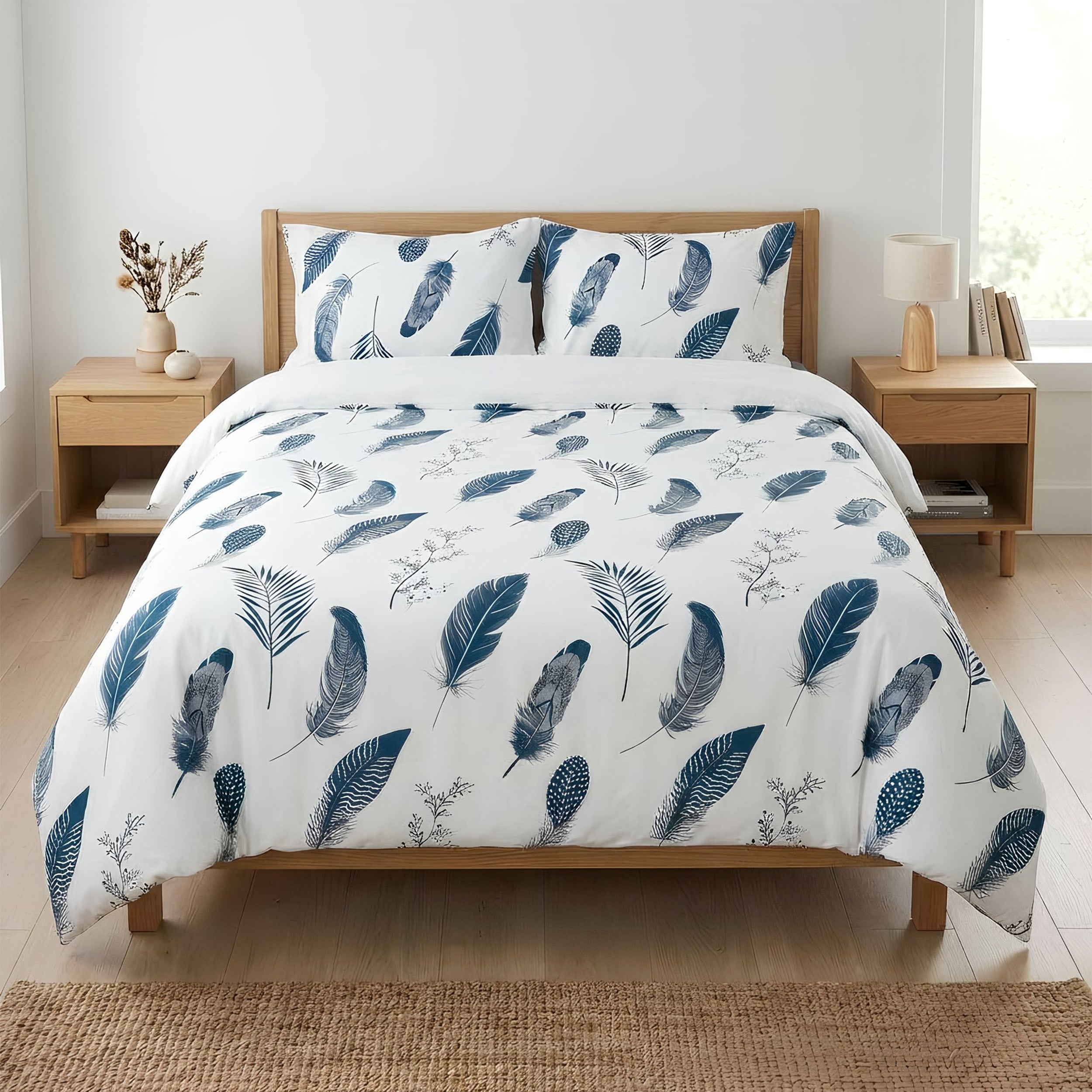 H HANSEL HOME Juego de Funda Nórdica Microfibra Transpirable – Set de Ropa de Cama con Funda de Edredón y Fundas de Almohada – Conjunto 2/3 Piezas para Dormitorio