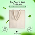 Bolsas de tela Enviroflex de 38 x 42 cm (paquete de 25/100), 100 % algodón natural, reutilizables, con asas largas.