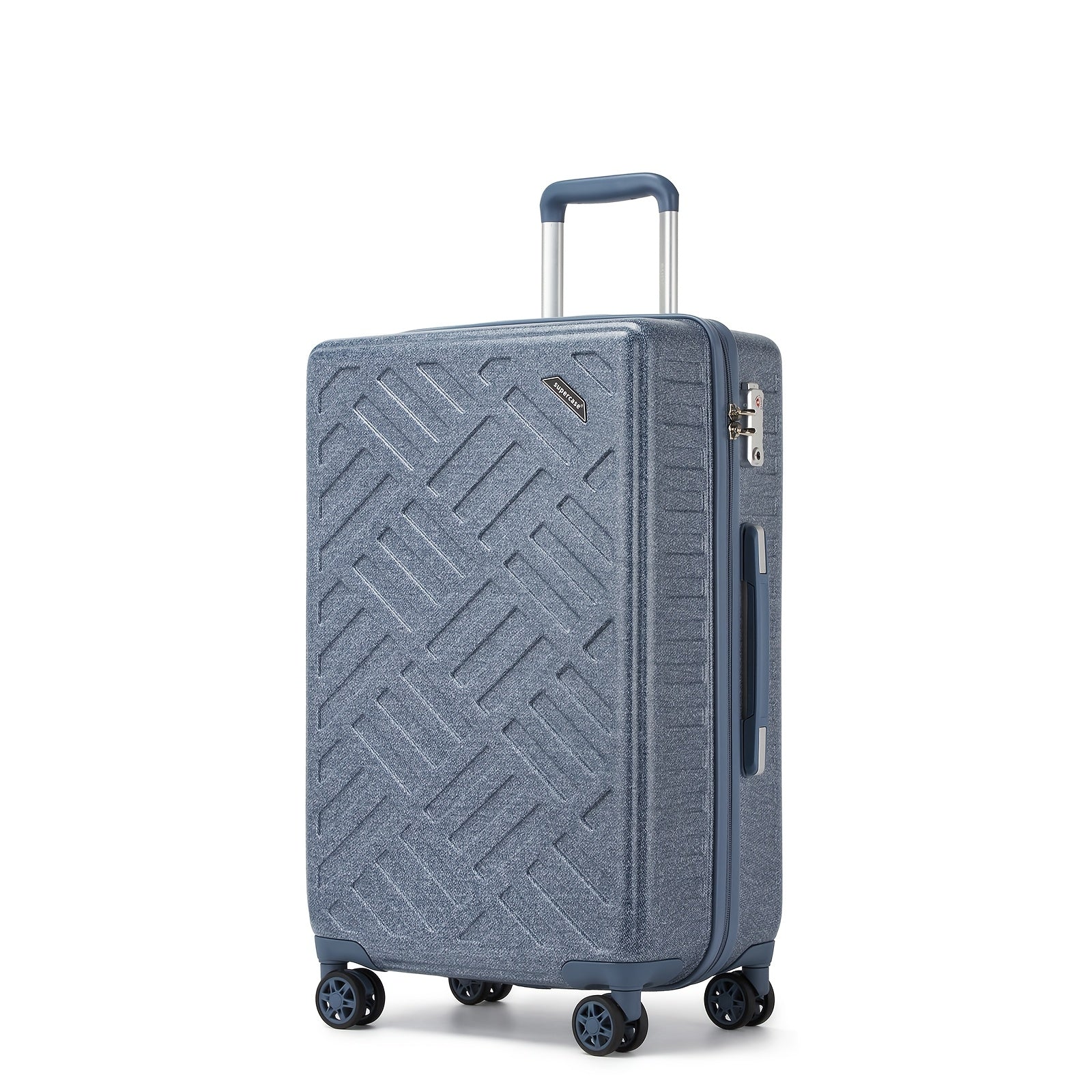 Maleta Rígida con Diseño Geométrico Elegante, Disponible en Tamaños de 20, 24 y 28 Pulgadas, Hecha de ABS+PC, con Cerradura TSA para Viajes Fáciles, Perfecta para la Vuelta al Cole o Regalos Navideños