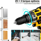 Taladro | Nueva Taladro Eléctrico Inalámbrico. Taladro Brushless Doméstico con Batería de Litio (Opcional). Destornillador Eléctrico Recargable.
