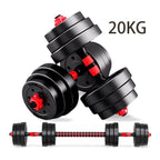 Mancuernas ajustables de 10/15/20/30/40 kg, juego de pesas multiusos con barras rectas y mangos antideslizantes, pesas ajustables para culturismo y fitness en el gimnasio en casa.