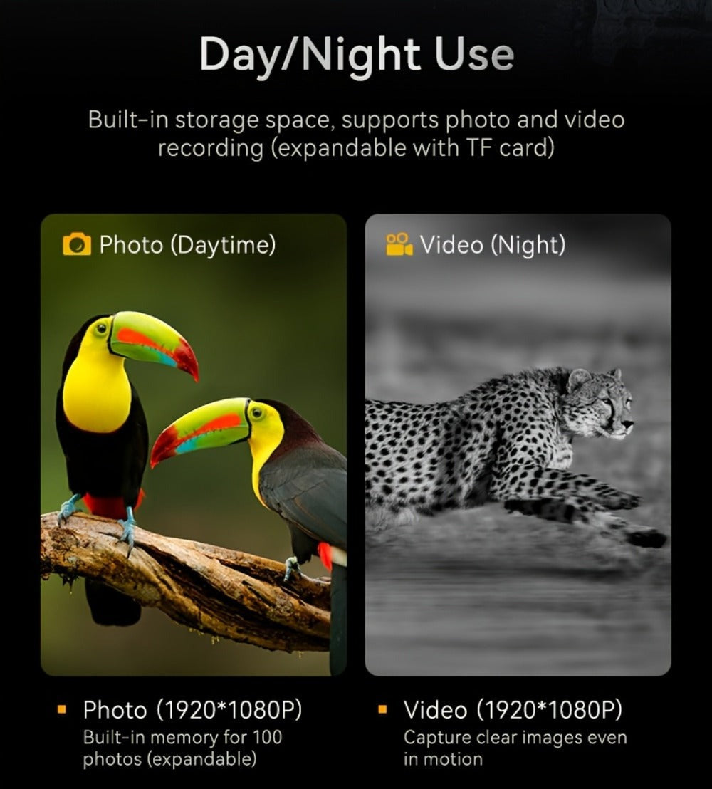 Gafas de Visión Nocturna con Cámara de Zoom Digital 10X, Telescopio de Visión Nocturna Infrarroja de 800m en Completa Oscuridad, Pantalla Grande de 2.8", Carga USB, Ideal para Observación de Vida Silvestre, Camping, Viajes y Monitoreo de Granjas, Equipo p