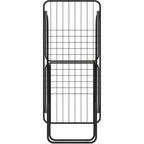 Tendedero de patio con balcón negro, gran tendedero en forma de ala, plegable, para interior y exterior, para el hogar, de pie 145x95x55CM
