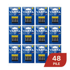 Caja de 12 pailas de 4 pilas AAA VARTA Super Heavy Duty de zinc-carbón de 1.5V R03 para controles remotos y relojes