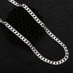 Collar de plata 925 para hombre, cadena cubana de 5 mm, accesorios de joyería estilo hip hop para fiestas, regalos para hombres, San Valentín, aniversario, cumpleaños, regalo para el Día del Padre, empaque en caja