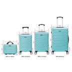 Conjunto de Maletas de Viaje Elegantes: Carcasa Ligera de ABS, Cerradura Numérica, 4 Ruedas Giratorias 360, Asa Telescpica de Aluminio Aleado Juego de Maletas Set Trolley Maleta Cabina ( 6999 8001 8002 )