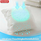 FLOORDIREKT Paquete de Recambios para Deshumidificador de Aire Habo en Paquete de 12 - Bolsas de Recambio de 400g para Deshumidificadores de Habitaciones - para Sótano, Baño y Espacios de Vida - Paquete de Recambios Generoso - Control Efectivo de la Humed
