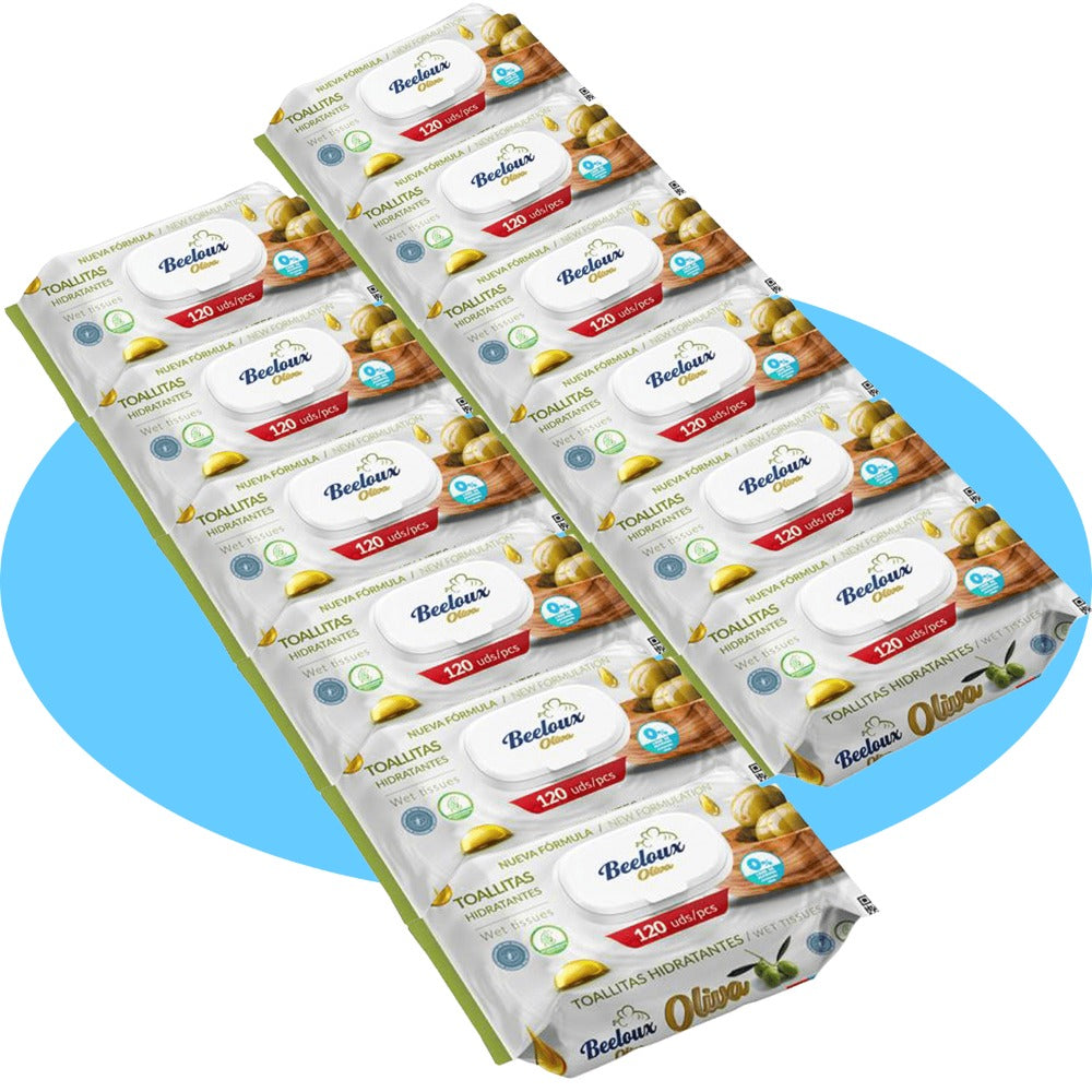 Toallitas Húmedas, Cuidado e Hidratación Profunda, Fibras Ultrasuaves ideales para Piel Sensible, Perfume Fresco, Packs de 3/6/9/12 Unidades, 360/720/1080/1440 Toallitas - Bestline