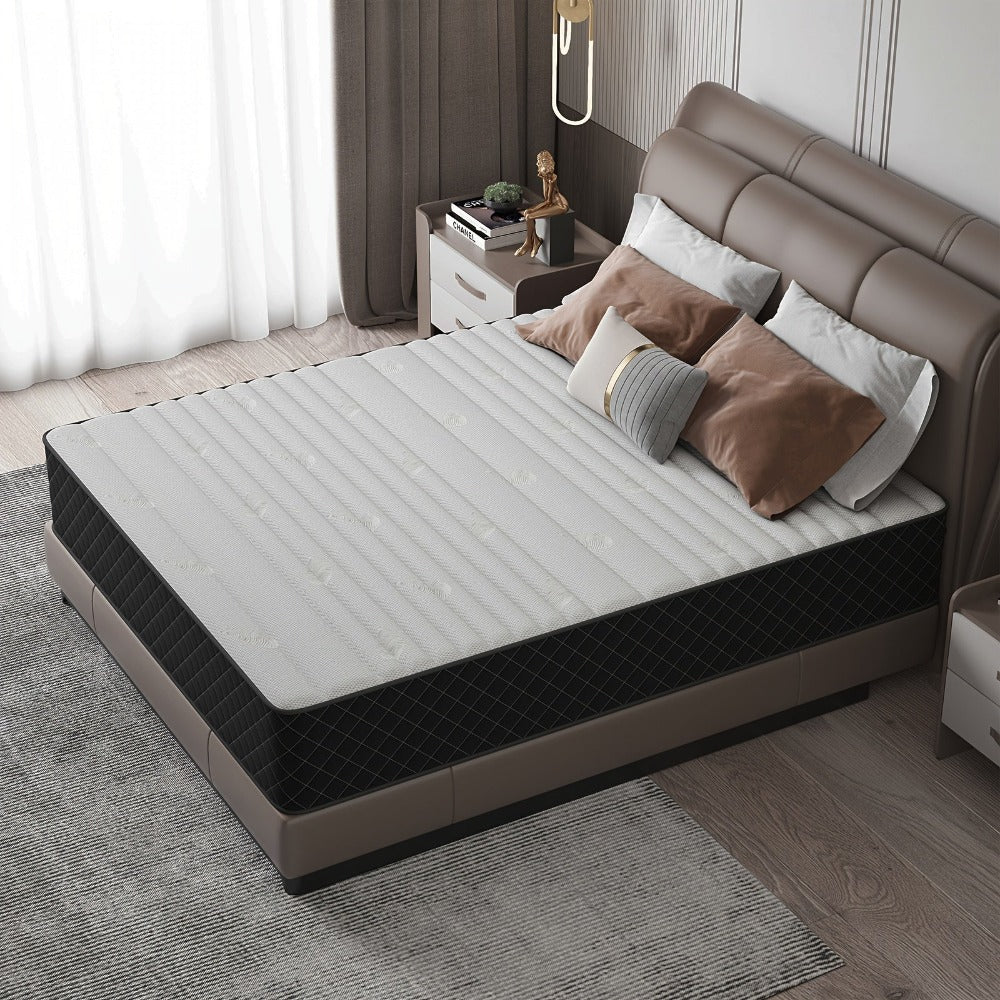Colchón 140 x 200 cm - Dureza H3, colchón híbrido de muelles ensacados y espuma viscoelástica en caja para soporte máximo y alivio de presión, colchón de cama