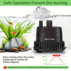 Bomba de agua sumergible de 211 GPH, bomba para fuente de agua de 15 W, bomba para acuario, bomba de agua de 800 L/H con cable de alimentación de 213.36 cm para fuente de jardín, mesa de agua, cascada, pecera, estanque, hidroponía, sin batería