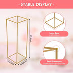 10 Piezas Soporte de Flores Metálico Dorado de 78.74 cm de Altura para Centros de Mesa de Bodas NUEVO