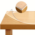 1 funda de mesa de 2 mm de grosor, resistente al aceite, con bordes biselados, fácil de limpiar, disponible en un almacén local, duradera contra el desgaste, un accesorio de mesa, cubierta protectora para mesas, tapetes de mesa