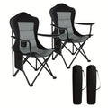 Silla plegable de exterior de 1/2 piezas, muebles de exterior para acampar y senderismo, suministros de ocio al aire libre, silla de pesca y camping reforzada y ligera (opcional para una o dos personas), portavasos doble con espacio de almacenamiento + bo