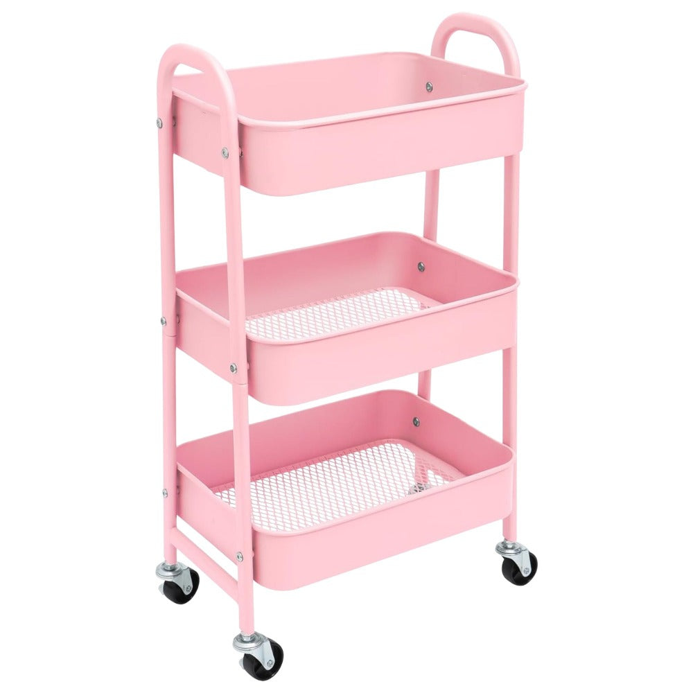 Estantera Metlica Modular de Almacenaje: Organizacin Verstil para Espacios Amplios y Compactos - Acero Galvanizado + 4 Baldas MDF, 70 x 39 x 29cm - 100Kg por Balda Estanteria cesta cesto de Fruta o Multiuso de 3 pisos ( fruta-001)