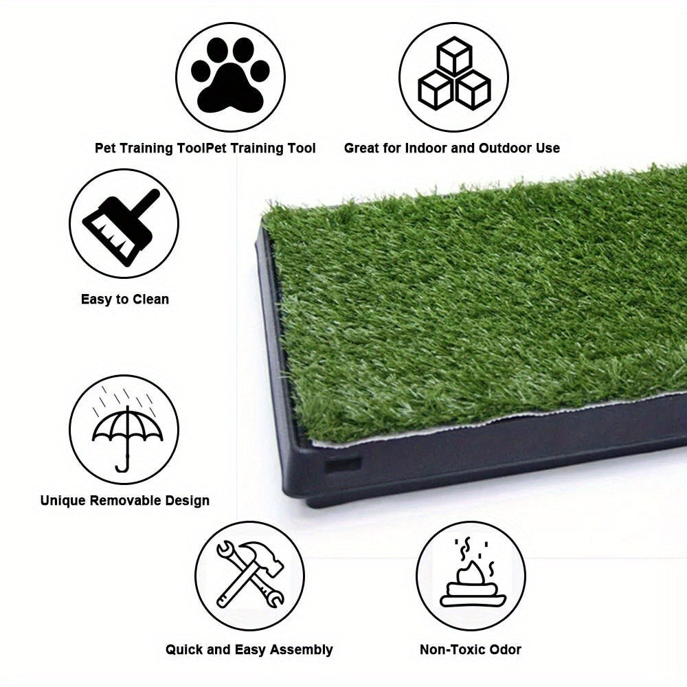 Orinal para perros, Orinal para cachorros, Césped artificial 63X50Cm