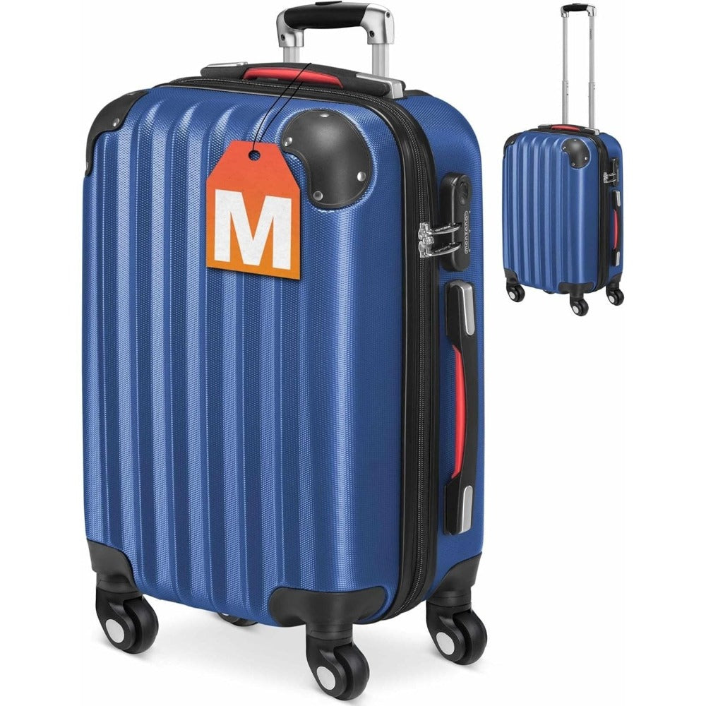 MONZANA® Maleta Rígida Baseline M Color Negro Equipaje de Viaje 34L peso 2,25Kg con ruedas 360° trolley 2 asas valija