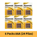 Baterías Alcalinas AA/AAA (LR6/LR03) 1.5V - 24/48piezas Baterías Panasonic Baterías de Juguetes Baterías de Control Remoto - Energía Duradera y Confiable | Para Controles Remotos, Ratones, Linternas, Relojes Despertadores | Marca Panasonic