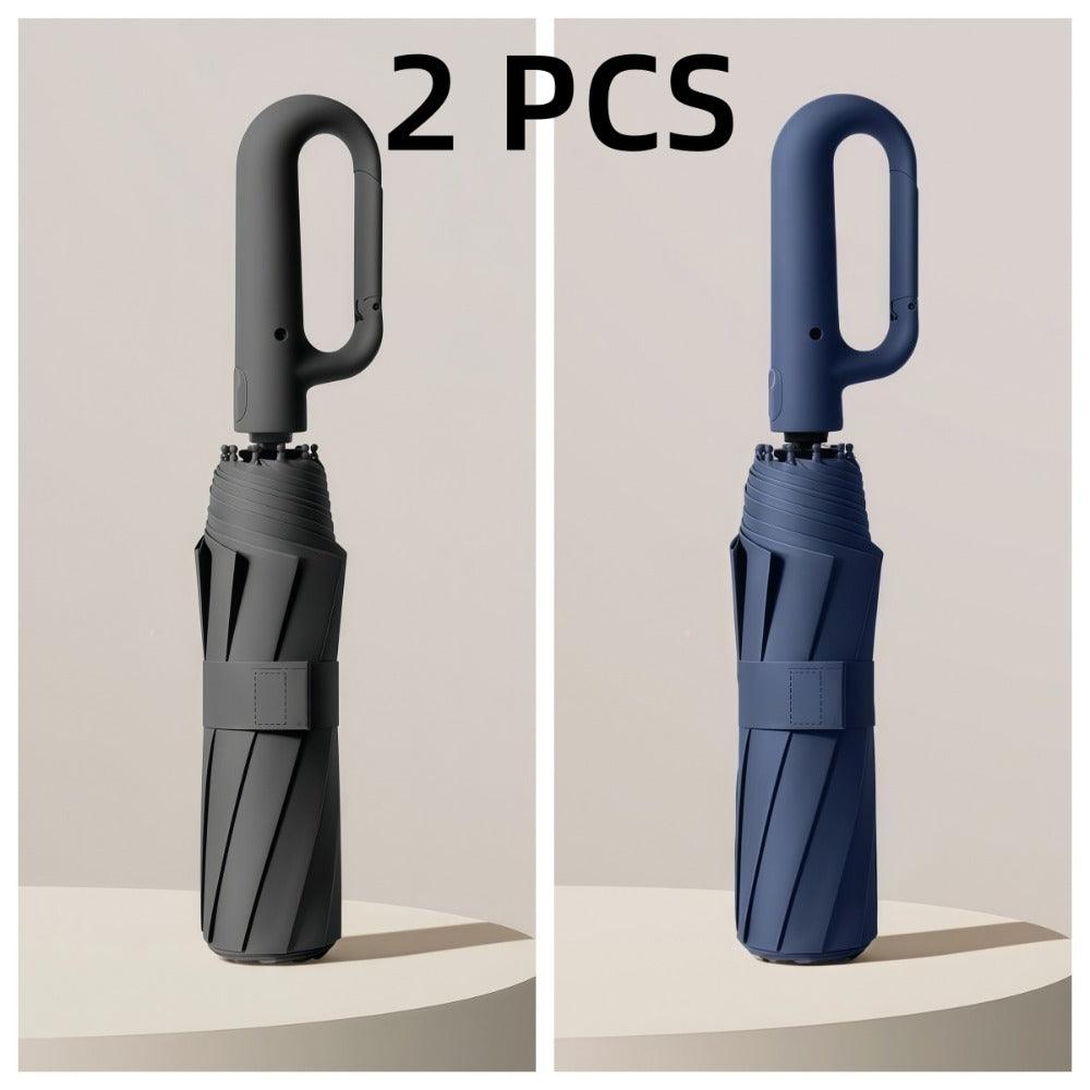 1 y 2 Especificaciones Opcionales, Paraguas Plegable con Hebilla Totalmente Automática, y Protección Solar, Adecuado Tanto para Hombres Como para Mujeres, Paraguas de Viaje, Con un Diámetro de 106cm/41.2 pulgadas Cuando Está Abierto, Robusto y Duradero, P