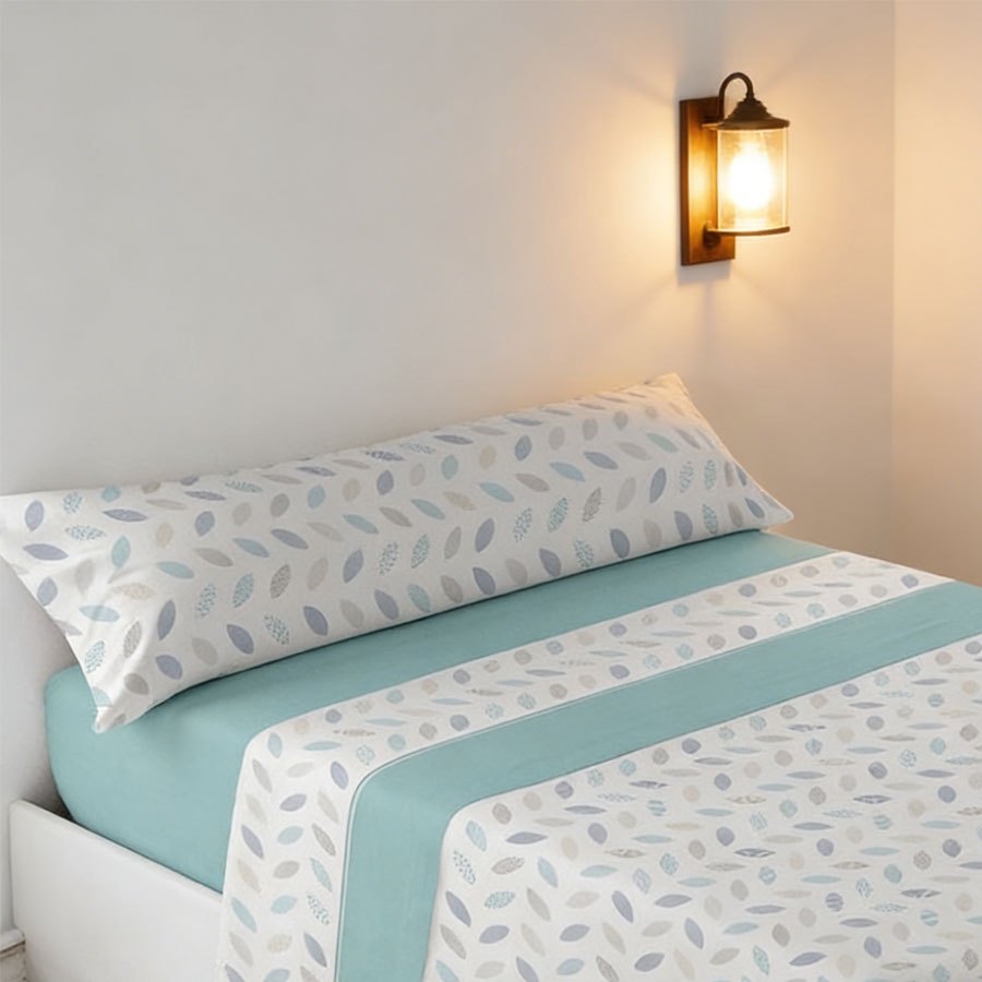 Juego de ropa de cama (Sábana ajustable, Cubrecama, Funda de almohada) | Juego de sábanas estampadas de 3 piezas | Primavera/Verano | Múltiples estilos | Tejido suave | 180cm - Múltiples tamaños disponibles