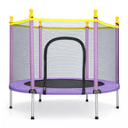 Trampolín de 1.5 pies con cubierta de red de seguridad y accesorios | Saltarín de espacio libre para uso en interiores y exteriores, forma redonda, material de hierro y ABS, disponible en naranja y rosa - Marca: youyijia