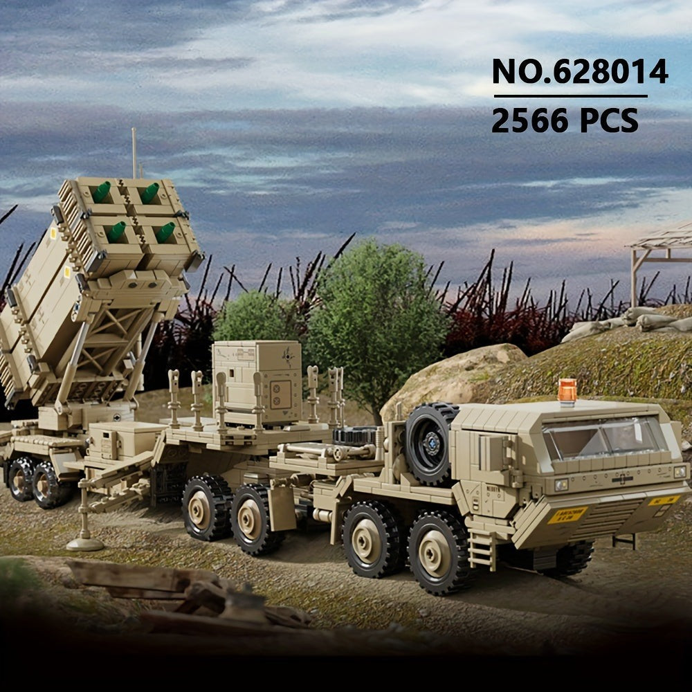 2566 piezas, Bloques de construcción de clip de coche cohete de la serie militar, Bloques de construcción militares de tecnología a gran escala MOC, Modelo de camión de juguete de exhibición de colección para adultos, Regalo para aficionados, 628014